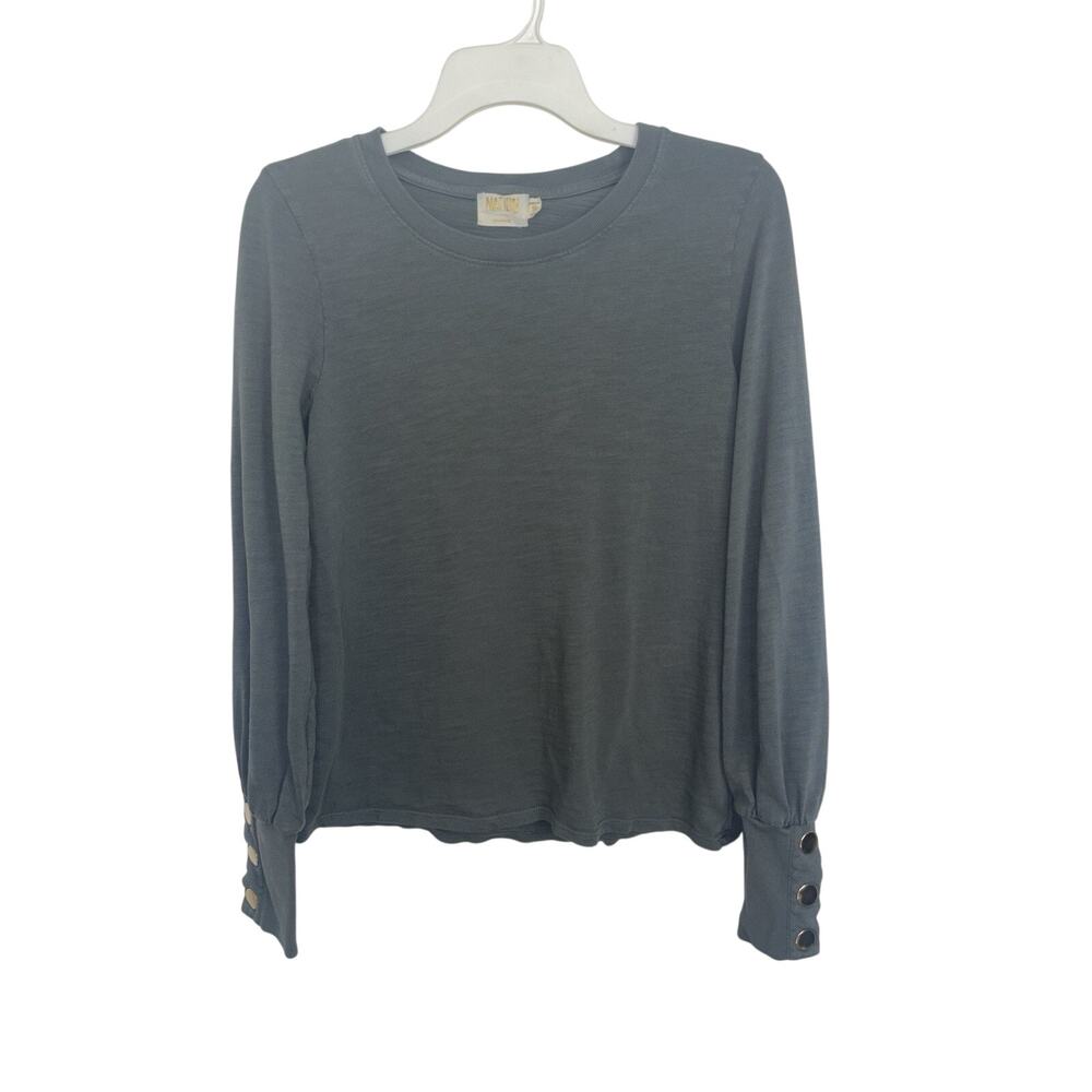Nation LTD Johnnie Gold Snap Long Sleeve Tee Hunter Green Medium Cotton